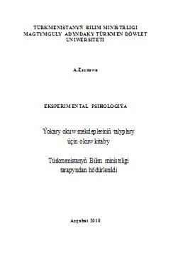Eksperimental psihologiýa